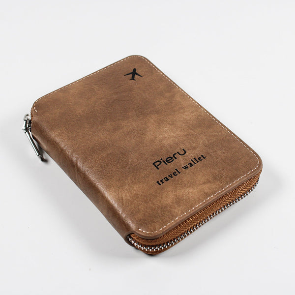 Multi-Functional RFID Zipper Passport Travel Holder