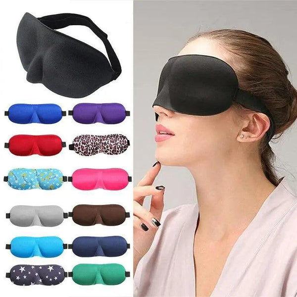 Black 3D Adjustable Sleeping Eye Mask