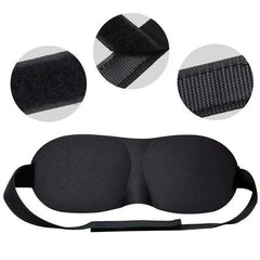 Black 3D Adjustable Sleeping Eye Mask