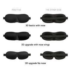 Black 3D Adjustable Sleeping Eye Mask