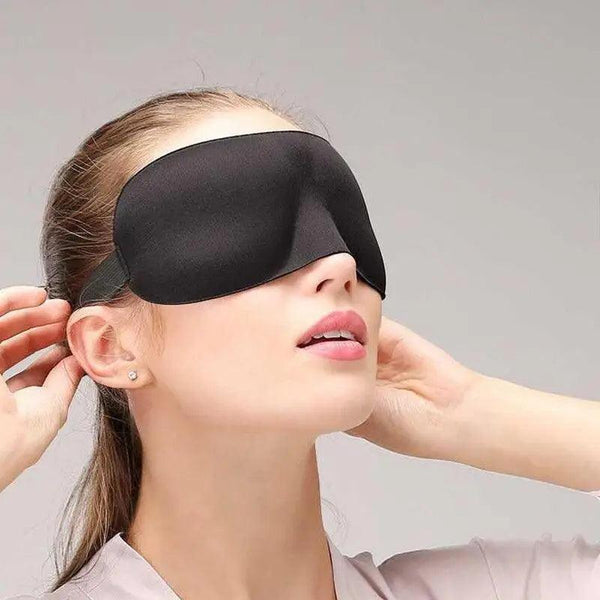 Black 3D Adjustable Sleeping Eye Mask
