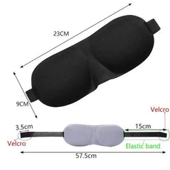 Black 3D Adjustable Sleeping Eye Mask