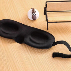 Black 3D Adjustable Sleeping Eye Mask