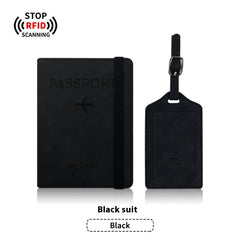 PU Leather Anti-Magnetic Passport Luggage Tag