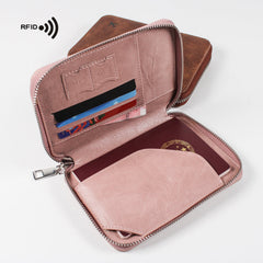 Multi-Functional RFID Zipper Passport Travel Holder