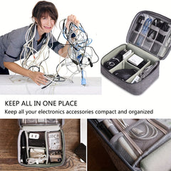 Waterproof Portable Electronics Cable Organizer Bag