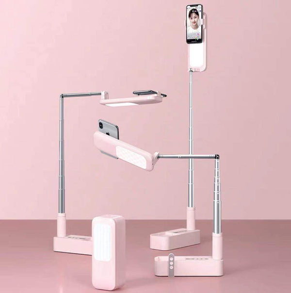 Foldable Selfie Phone Holder With Light