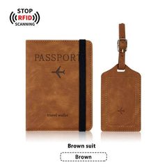 PU Leather Anti-Magnetic Passport Luggage Tag