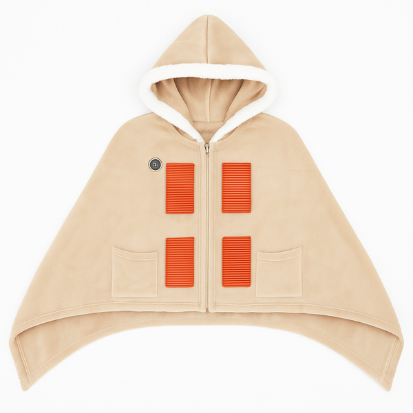 Wearable Heated Flannel Throw Blanket Hoodie