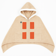 Wearable Heated Flannel Throw Blanket Hoodie