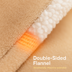 Wearable Heated Flannel Throw Blanket Hoodie