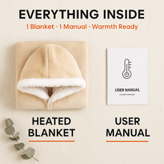 Wearable Heated Flannel Throw Blanket Hoodie