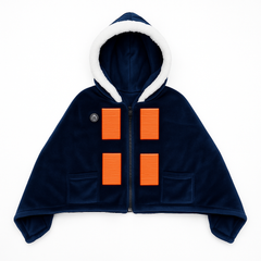 Wearable Heated Flannel Throw Blanket Hoodie