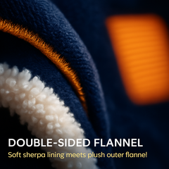 Wearable Heated Flannel Throw Blanket Hoodie