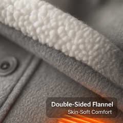 Wearable Heated Flannel Throw Blanket Hoodie